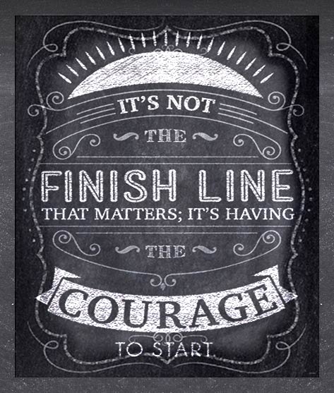 It's not the finish line that matters, it's having the courage to start. Creative Teaching Press at https://www.creativeteaching.com/products/its-not-the-finish-line-inspire-u-poster?utm_content=buffer6e144&utm_medium=social&utm_source=pinterest.com&utm_campaign=buffer