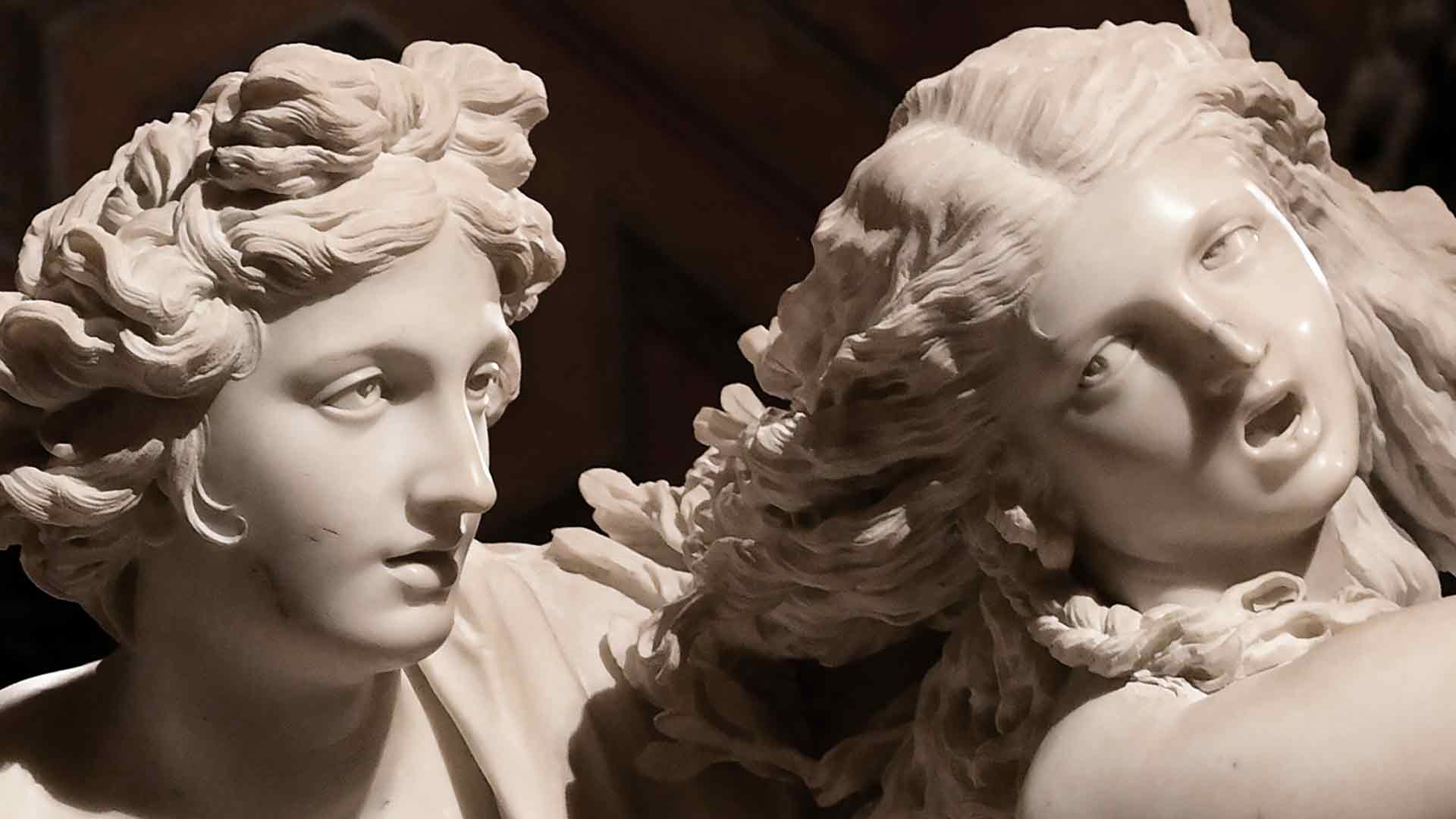 Apollo and Daphne, marble scupture, details, c.1622-25, by Gian Lorenzo Bernini, Galleria Borghese, Rome (CC0 1.0)