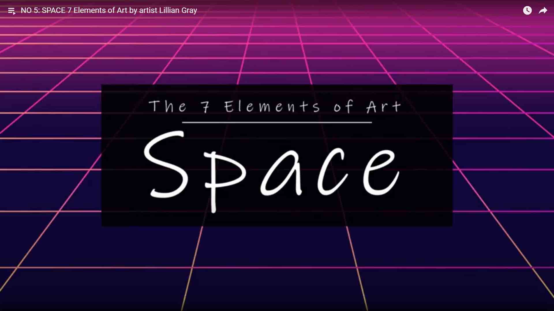 Space: 7 Elements of Art by artist Lillian Gray