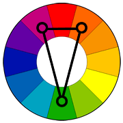 Split Complementary Color Scheme